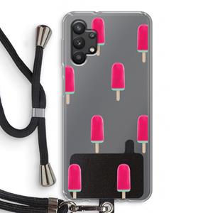 CaseCompany Waterijsje: Samsung Galaxy A32 5G Transparant Hoesje met koord