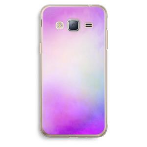 CaseCompany Clouds pastel: Samsung Galaxy J3 (2016) Transparant Hoesje