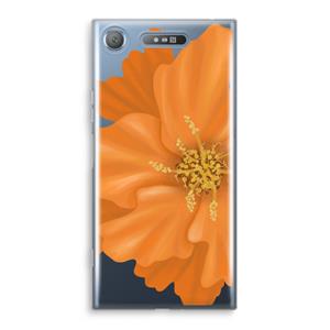 CaseCompany Orange Ellila flower: Sony Xperia XZ1 Transparant Hoesje