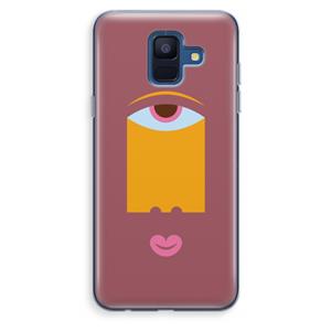 CaseCompany Mono V: Samsung Galaxy A6 (2018) Transparant Hoesje