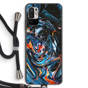 CaseCompany Black Unicorn: Xiaomi Redmi Note 10 5G Transparant Hoesje met koord