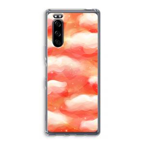 CaseCompany Lichte Wolken: Sony Xperia 5 Transparant Hoesje