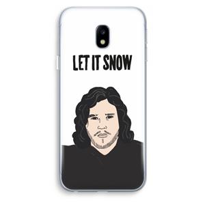CaseCompany Let It Snow: Samsung Galaxy J3 (2017) Transparant Hoesje