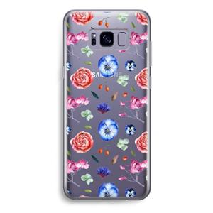 CaseCompany Bloemetjes: Samsung Galaxy S8 Plus Transparant Hoesje