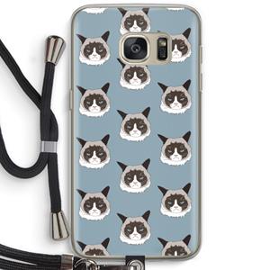 CaseCompany It's a Purrr Case: Samsung Galaxy S7 Transparant Hoesje met koord