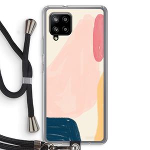 CaseCompany Saturday Flow: Samsung Galaxy A42 5G Transparant Hoesje met koord