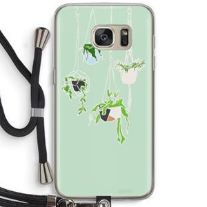 CaseCompany Hang In There: Samsung Galaxy S7 Transparant Hoesje met koord