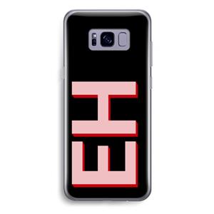 CaseCompany Monogram: Samsung Galaxy S8 Plus Transparant Hoesje