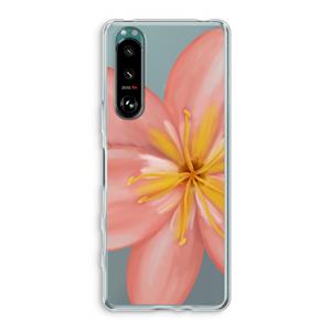CaseCompany Pink Ellila Flower: Sony Xperia 5 III Transparant Hoesje