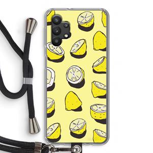 CaseCompany When Life Gives You Lemons...: Samsung Galaxy A32 5G Transparant Hoesje met koord