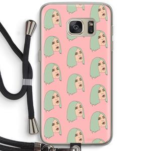 CaseCompany King Kylie: Samsung Galaxy S7 Transparant Hoesje met koord