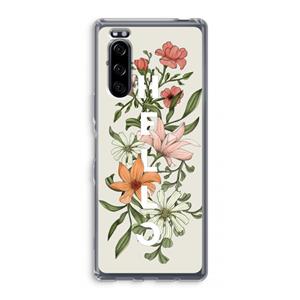 CaseCompany Hello bloemen: Sony Xperia 5 Transparant Hoesje