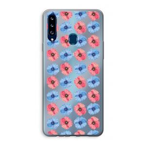 CaseCompany Klaproosjes: Samsung Galaxy A20s Transparant Hoesje