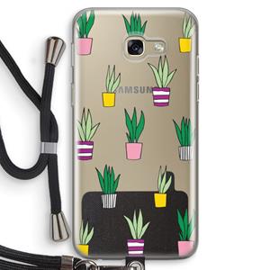 CaseCompany Sanseveria: Samsung Galaxy A5 (2017) Transparant Hoesje met koord