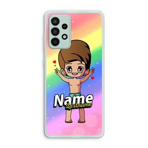 CaseCompany Chibi Maker man: Samsung Galaxy A52s 5G Transparant Hoesje