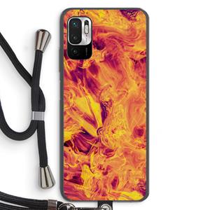 CaseCompany Eternal Fire: Xiaomi Redmi Note 10 5G Transparant Hoesje met koord