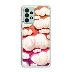 CaseCompany Katoen Wolken: Samsung Galaxy A52s 5G Transparant Hoesje