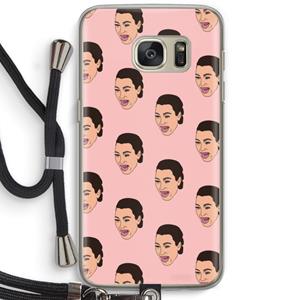 CaseCompany Ugly Cry Call: Samsung Galaxy S7 Transparant Hoesje met koord