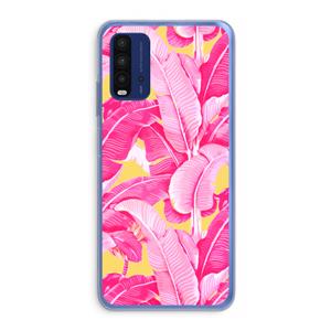 CaseCompany Pink Banana: Xiaomi Redmi 9T Transparant Hoesje