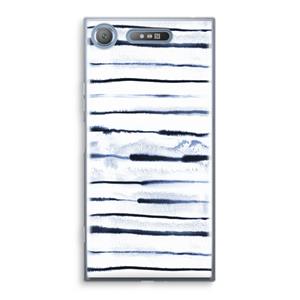 CaseCompany Ink Stripes: Sony Xperia XZ1 Transparant Hoesje