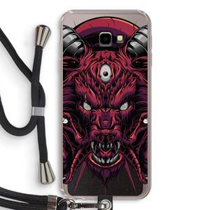 CaseCompany Hell Hound and Serpents: Samsung Galaxy J4 Plus Transparant Hoesje met koord