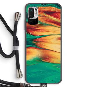 CaseCompany Green Inferno: Xiaomi Redmi Note 10 5G Transparant Hoesje met koord