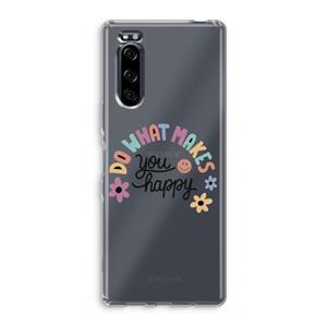 CaseCompany Happy days: Sony Xperia 5 Transparant Hoesje