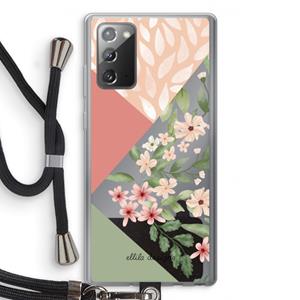CaseCompany Sweet heaven geometrics: Samsung Galaxy Note 20 / Note 20 5G Transparant Hoesje met koord