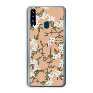 CaseCompany Blossoming spring: Samsung Galaxy A20s Transparant Hoesje