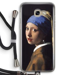 CaseCompany The Pearl Earring: Samsung Galaxy A5 (2017) Transparant Hoesje met koord