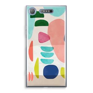 CaseCompany Bold Rounded Shapes: Sony Xperia XZ1 Transparant Hoesje