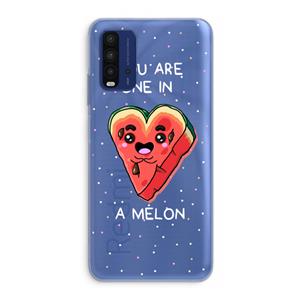 CaseCompany One In A Melon: Xiaomi Redmi 9T Transparant Hoesje