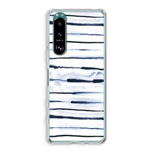 CaseCompany Ink Stripes: Sony Xperia 5 III Transparant Hoesje
