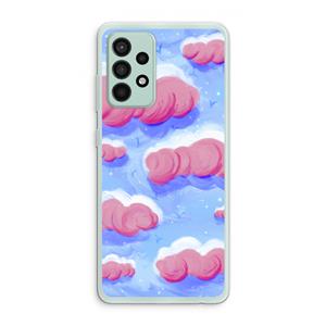 CaseCompany Roze wolken met vogels: Samsung Galaxy A52s 5G Transparant Hoesje