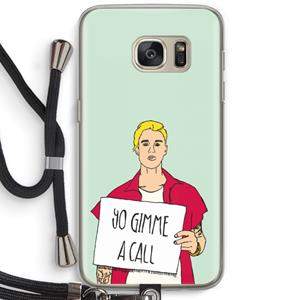 CaseCompany Gimme a call: Samsung Galaxy S7 Transparant Hoesje met koord