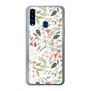 CaseCompany Sweet little flowers: Samsung Galaxy A20s Transparant Hoesje