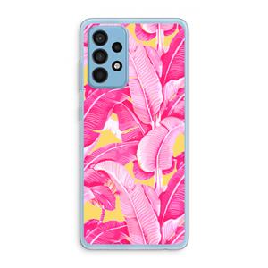 CaseCompany Pink Banana: Samsung Galaxy A52 Transparant Hoesje