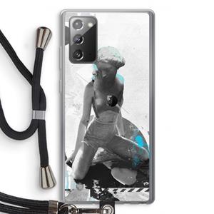 CaseCompany I will not feel a thing: Samsung Galaxy Note 20 / Note 20 5G Transparant Hoesje met koord