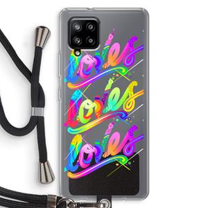 CaseCompany Loves: Samsung Galaxy A42 5G Transparant Hoesje met koord