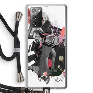 CaseCompany Dissimulation du réel: Samsung Galaxy Note 20 / Note 20 5G Transparant Hoesje met koord