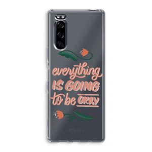 CaseCompany Optimistic flower girl: Sony Xperia 5 Transparant Hoesje