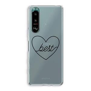 CaseCompany Best heart black: Sony Xperia 5 III Transparant Hoesje