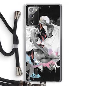 CaseCompany Camouflage de sommeil: Samsung Galaxy Note 20 / Note 20 5G Transparant Hoesje met koord