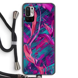 CaseCompany Pink Clouds: Xiaomi Redmi Note 10 5G Transparant Hoesje met koord