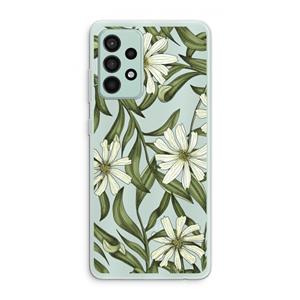 CaseCompany Wit bloemenpatroon: Samsung Galaxy A52s 5G Transparant Hoesje