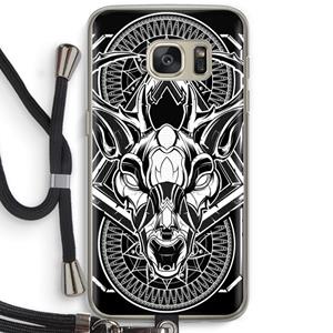 CaseCompany Oh Deer: Samsung Galaxy S7 Transparant Hoesje met koord