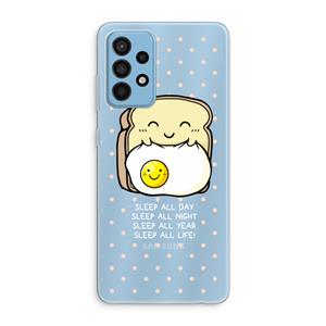 CaseCompany Sleep All Day: Samsung Galaxy A52 Transparant Hoesje