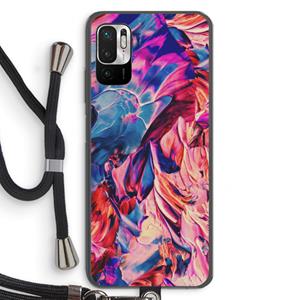 CaseCompany Pink Orchard: Xiaomi Redmi Note 10 5G Transparant Hoesje met koord