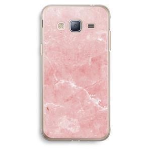 CaseCompany Roze marmer: Samsung Galaxy J3 (2016) Transparant Hoesje