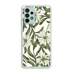 CaseCompany Wit bloemenpatroon: Samsung Galaxy A52s 5G Transparant Hoesje